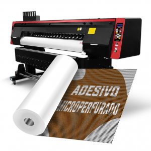 Adesivo vinil microperfurado impresso • Adesivo vinil microperfurado • Metro² personalizado • Impressão digital   