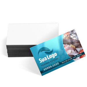 Cartão de visita 4x0 couchê 300g laminação brilho frente Couchê 300g Arte 91x51mm 4x0 Offset - Colorido frente, verso em branco Laminação brilho frente  