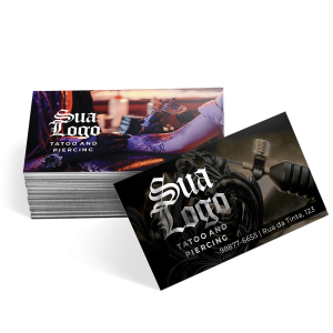 Cartão de visita 4x4 couchê 250g laminação fosca frente e verso e hot stamping frente Couchê 250g Arte 91x51mm 4x4 Offset - Colorido frente e verso Laminação fosca frente e verso Hot stamping frente 