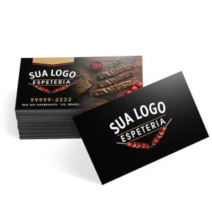 Cartão de visita 4x4 couchê 300g laminação fosca frente e verso Couchê 300g Arte 91x51mm 4x4 Offset - Colorido frente e verso Laminação fosca frente e verso  
