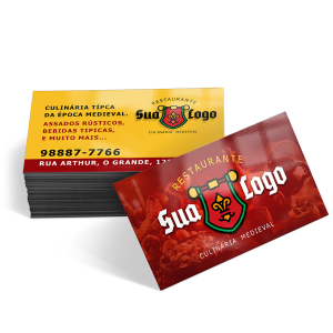 Cartão de visita 4x4 couchê 300g verniz UV total frente e verso Couchê 300g Arte 91x51mm 4x4 Offset - Colorido frente e verso  Verniz UV total frente e verso 